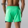 Herren-Badeshorts, doppellagig, schnelltrocknend, mit Kordelzug, elastischer Bund, Surf-Badeshorts für heiße Quellen, hohe Elastizität, Komfort
