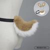 Cute and sweet removable rabbit ears plush tail handmade beast ears tail set rabbit mother cos props