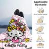 1pc Celebration Hello Kitty Home Decor Blanket Gift for Room Bedroom,Living Room, Travel, Camping, Car Blankets, Beach, Office Naps, Living Room Offic
