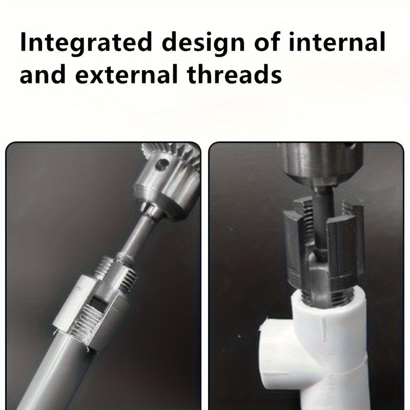 [Rohrlocheisen-Satz] 3-teiliger integrierter Rohrlocheisen-Satz - Hocheffizientes Gewindeschneidwerkzeug, PPR-Rohrreparaturset für die Größen 1/2"-DN15 & 3/4"-DN20