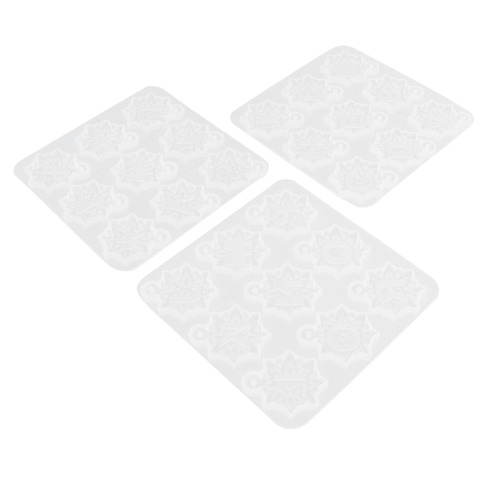 

3Pcs Silicone Molds 26 Letters Epoxy Resin Drop Glue DIY Lace Pattern Pendants Making Set