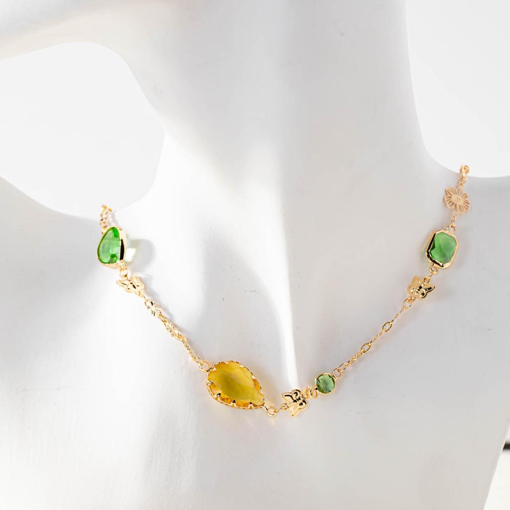 Cross-Border Vintage French Crystal Necklace: Elegant, Luxurious, Versatile Clavicle Chain for Women