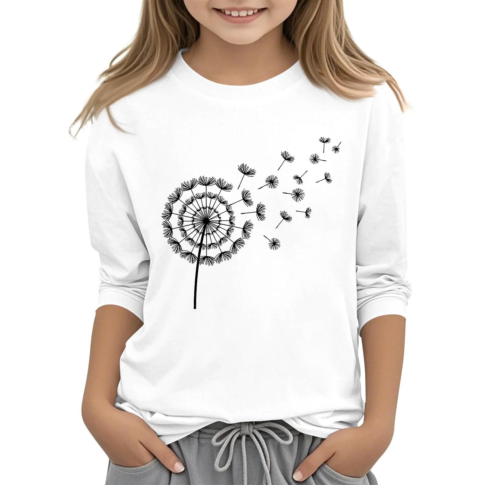 

Детская футболка с круглым вырезом и рукавами 7-точечной вязки, стильная повседневная футболка 160 белый