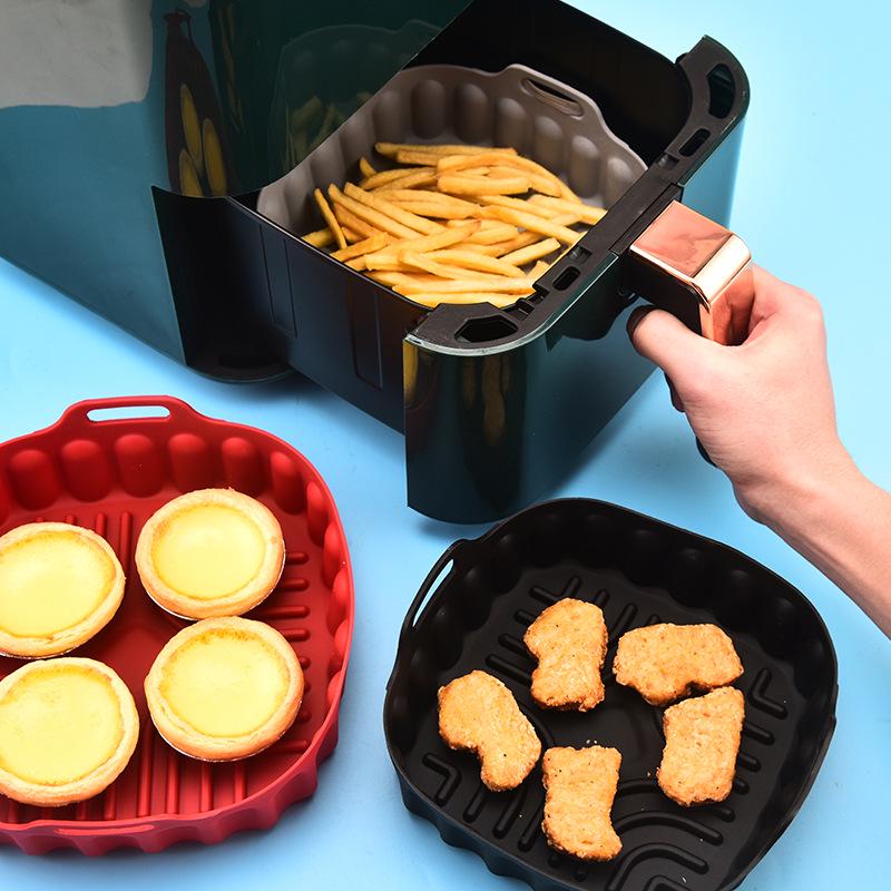 Silicone Air Fryer Baking Pan and Mat Set
