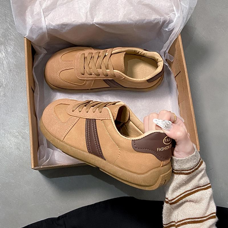 Damskie sneakersy antypoślizgowe z okrągłym noskiem, damskie buty płytkie z kokardką, damskie casualowe buty sportowe outdoorowe wulkanizowane