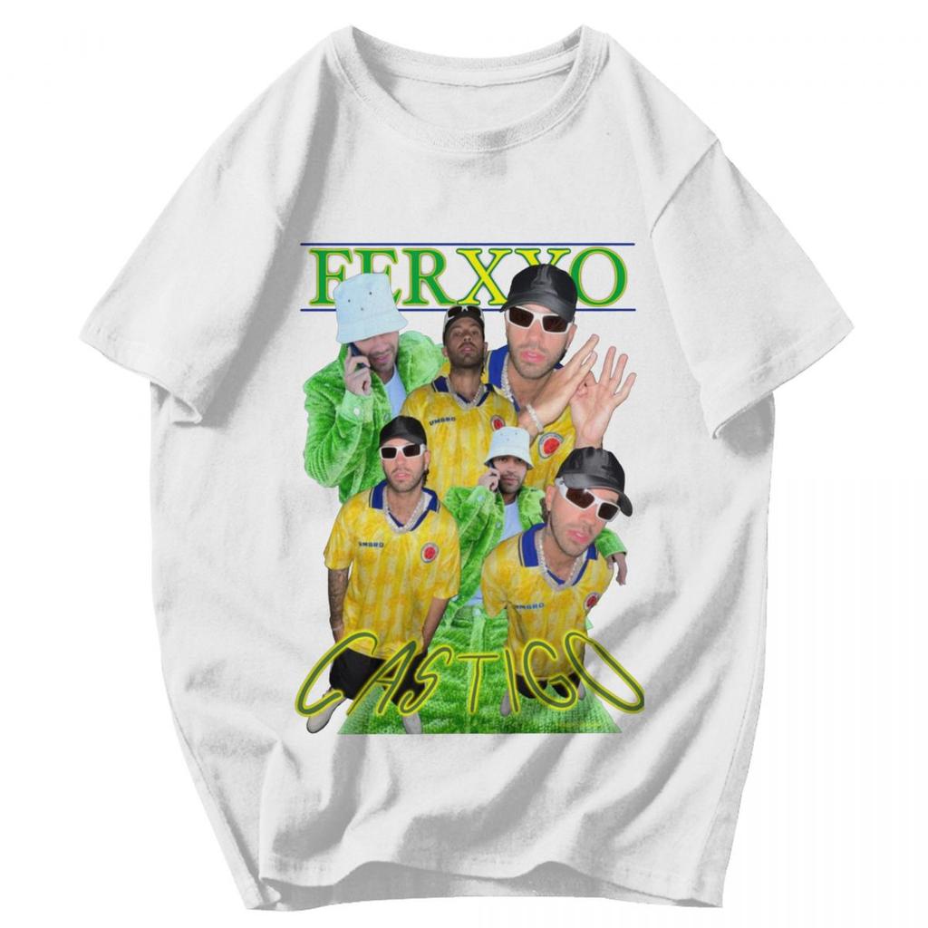 Men T Shirt Ferxxocalipsis Tour 2025 Feid Ferxxo Awesome Pops Y2K Graphic Crewneck Unisex Clothes T Shirts