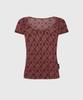 MARINE SERRE (W) Moonogram Mesh Flock Short Sleeve Round Neck Top Violet Moonogram Mesh Flock Ss Roundneck Top Pu70 Aubergine