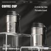 Premium 316 Stainless Steel Insulated Cup with Carrying Rope and Dual-Lid for Coffee and Water