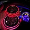 Rechargeable LED Car Cup Holder Light Car Coasters Bottle Atmosphere Light Mats 7 Colors Cup Holder Pad Car Interior Accessories
