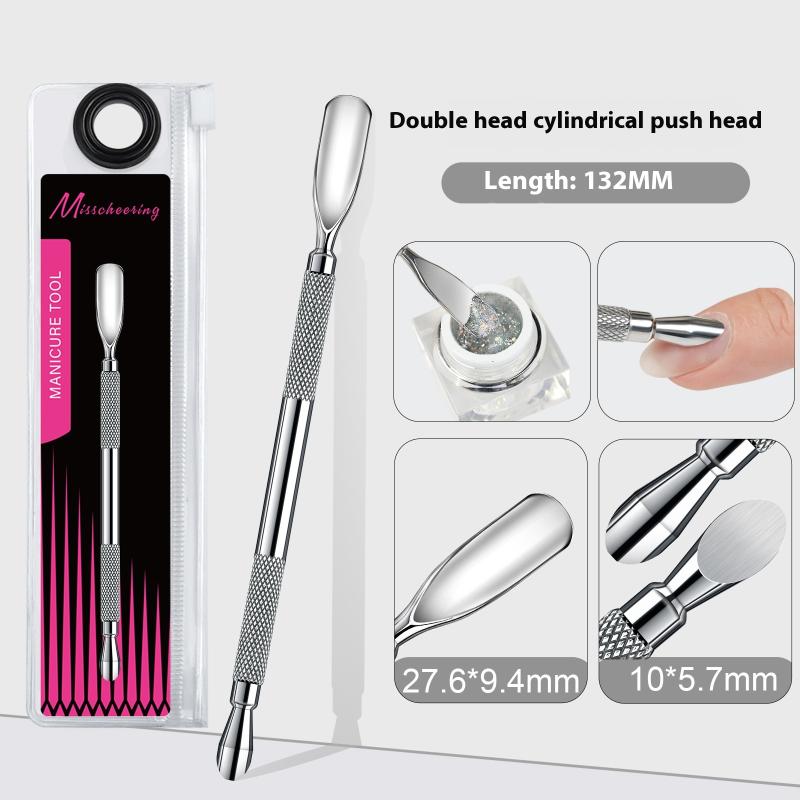 Nail Cuticle Pusher Set with Self-Adhesive Sandpaper 100#180#240# Flaky File Trimming Pre-Polishing Manicure Tool 5/10 Sheets