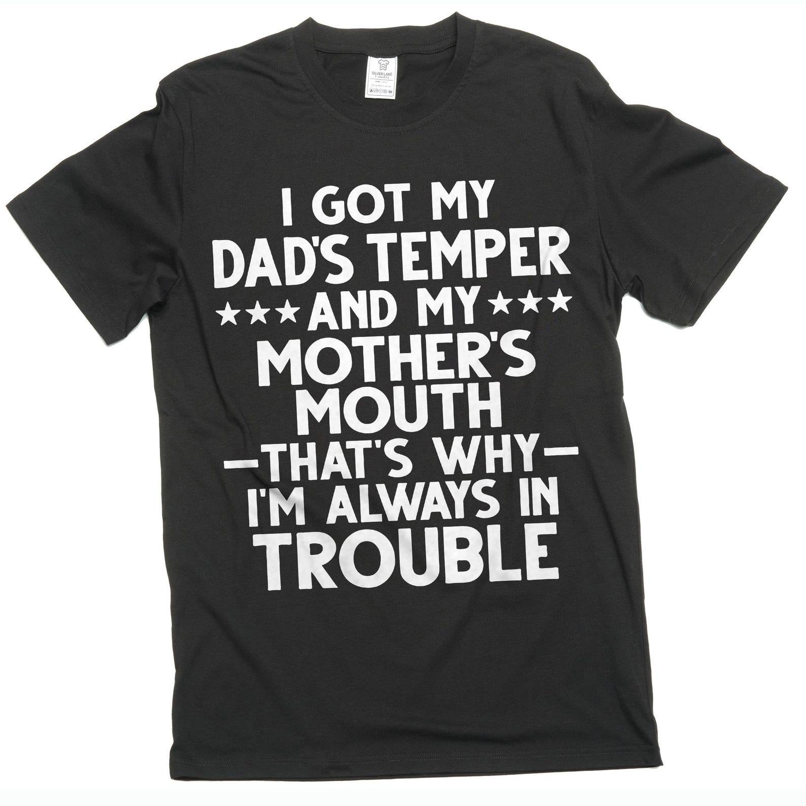 Humorous Trouble Maker Graphic Tee: Funny Family Matching Shirt 3XL