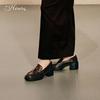 73Hours Women's Square Heel Round Toe Loafers