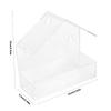 Parrots Feeding Station Double Food Chambers Transparents Container Scratch Proof Secure Cage Attachment