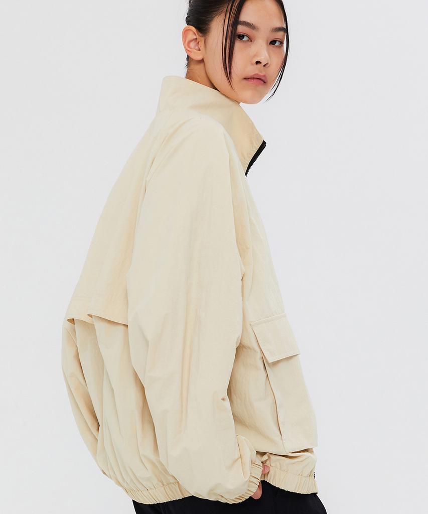 Kulte Script Embroidery Blouson Jacket Beige