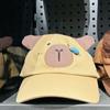 Casual Runny Nose Capybara Baseball Cap Korean Style Embroidery Cartoon Sun Hat Sunscreen Golf Cap Peaked Cap Men