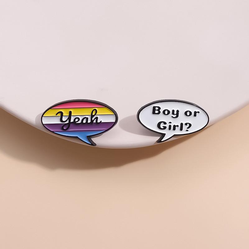 Unikalna litera geometryczna przypinka broszka modny emaliowany design na co dzień i dla par stylowy