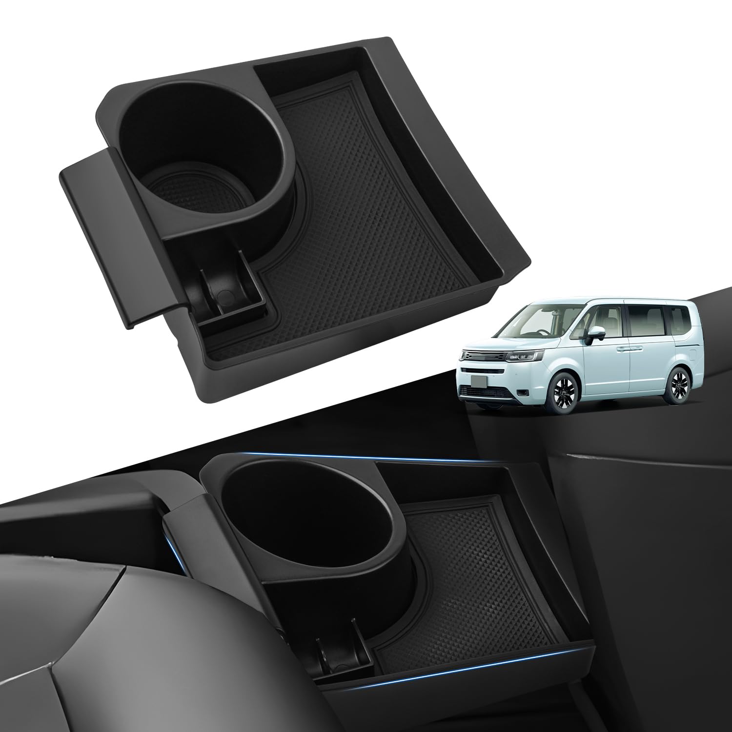 

Auto Spec Honda Stepwgn RP Series Dedicated Console Box Tray for Center Aisle Storage Tray for Stepwgn Spada Air Center Lower Console Box Adds Drink