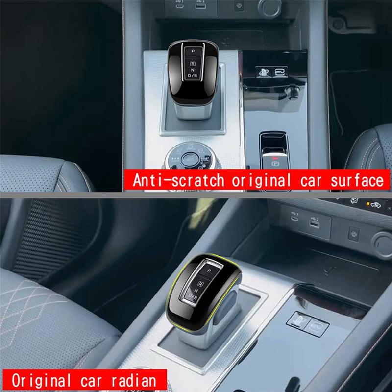 Black Car Gear Head Knob Cover Trim Handball Trim For Mitsubishi Outlander 2025-2025 Replacement