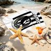 Personalisierbares Strandtuch mit individuellem Namen und Collingwood Magpies Print, für Reise, Camping, Strandparty, Heimdekoration, Geburtstagsgeschenk für Familie & Freunde