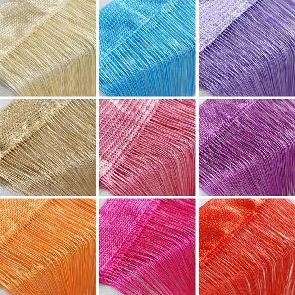 

100CM X 200CM Thread Curtains Door Fly Screen Panel Tassel Curtain Wall Window Curtains синій