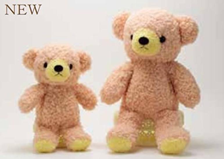 Fluffy bear NEW M: 29cm Rose ~ Doshin original stuffed animal made in Japan ~ [Bamboo charcoal freshener included]
