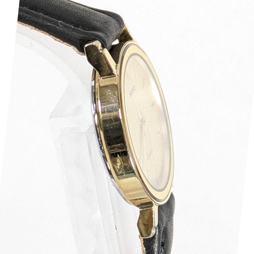 [USED] SEIKO EXCELINE Women's Battery Strap Replacement Working Q-56