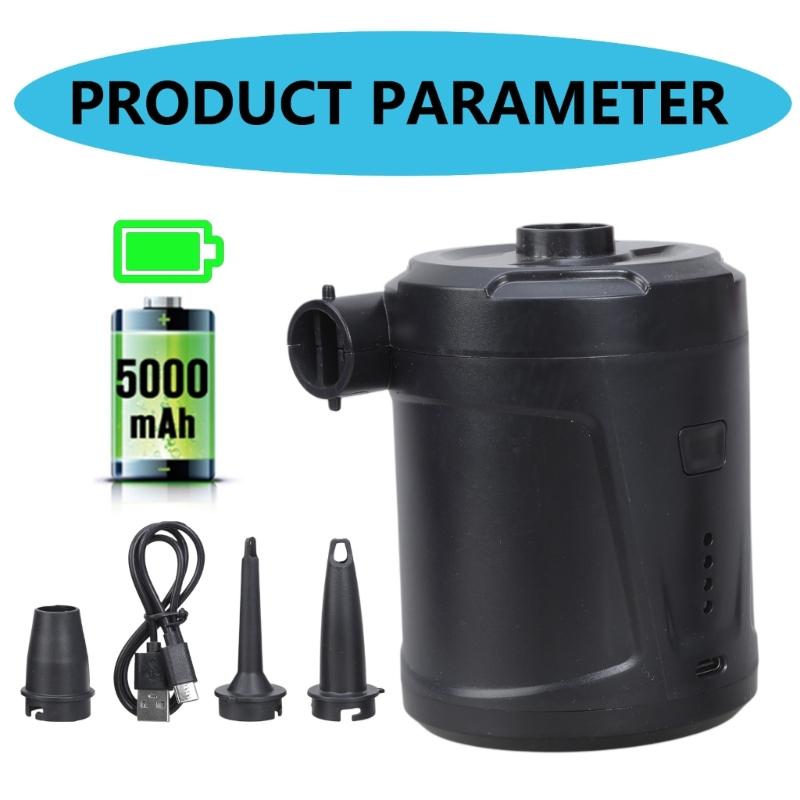 Electric Airs Pump Portable Quickly Airs Mattress Pump with 3 Nozzles Fast Inflates Deflate Pump for Pool Toy Enduring