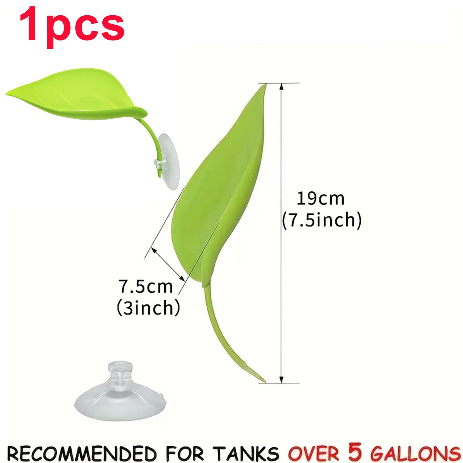 Frog Habitat Leaf Suction Cup Reptile Basking Area Resting Terra Suction Cups Tank Acssories Simulated Leaves For Geckos