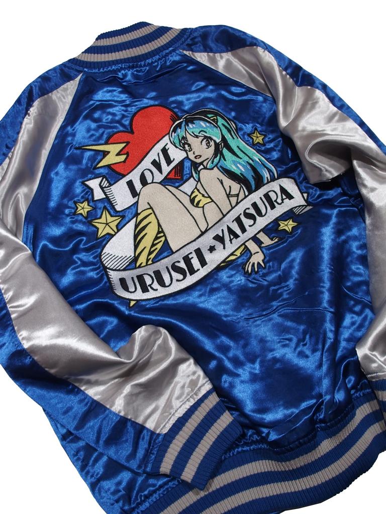 [Urusei Yatsura] Rumiko Takahashi Lum Embroidered Sukajan Character Manga Anime (LL, Blue)