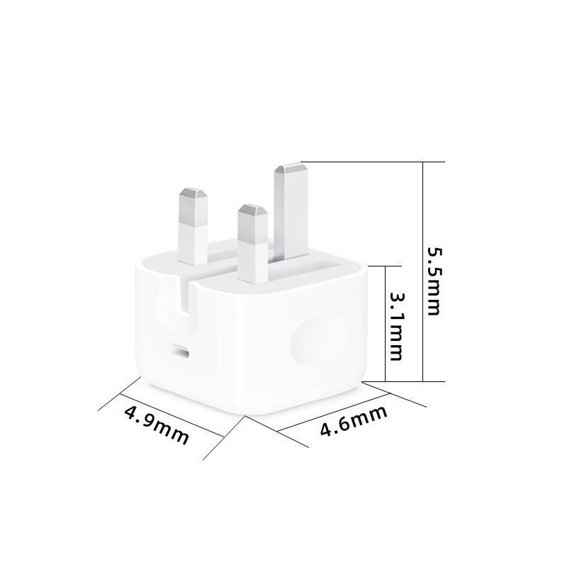 20W UK Foldable Fast Charger for Apple PD - Hong Kong Edition