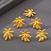 European Chic Firework Stud Earrings 18K Gold-Plated Titanium Steel