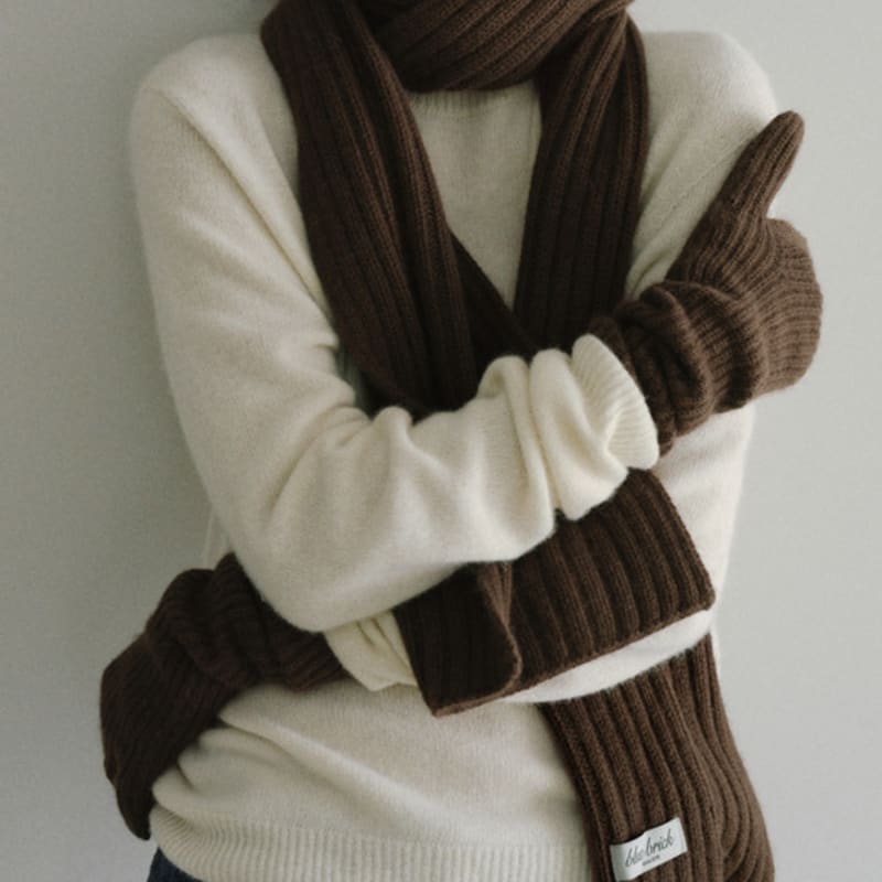 

BLUE BRICK Soft raccoon muffler (3colors) charcoal