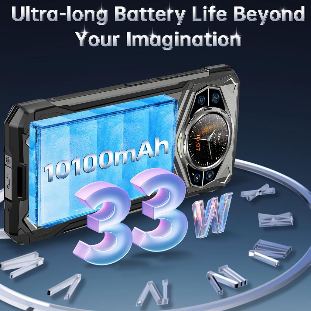 Doogee S200 5G Handy 32GB RAM + 256GB ROM 6,72" 120Hz 10100mAh Akku 100MP KI Hauptkamera Android 14