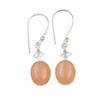 Peach Moonstone Gemstone 925 Sterling Silver Handmade Jewelry Earring For Gift EE-6-28
