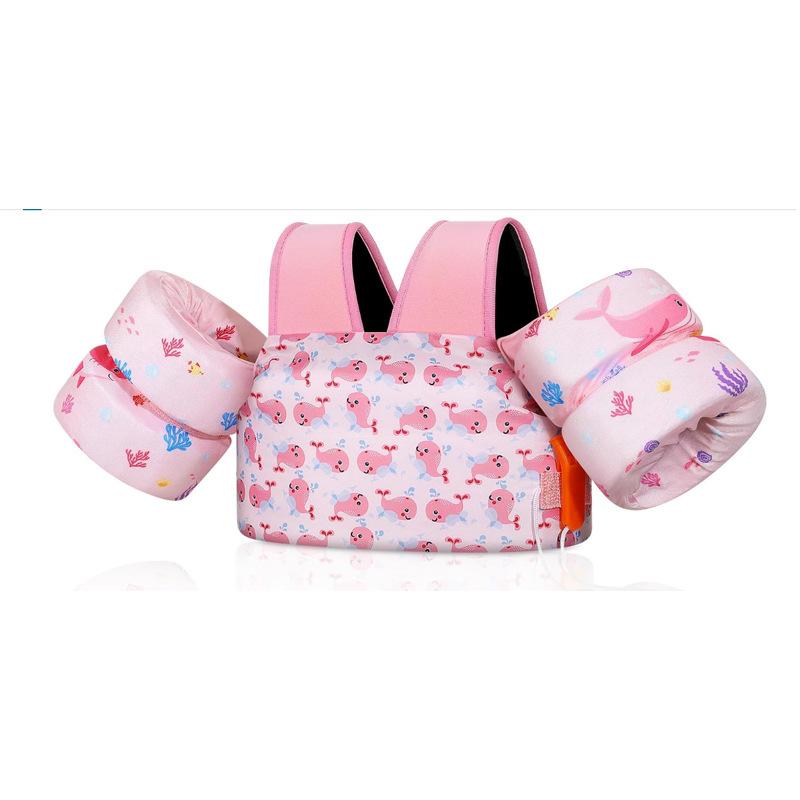 Children s Inflatable Swim Vest / Life Jacket One Size розовый