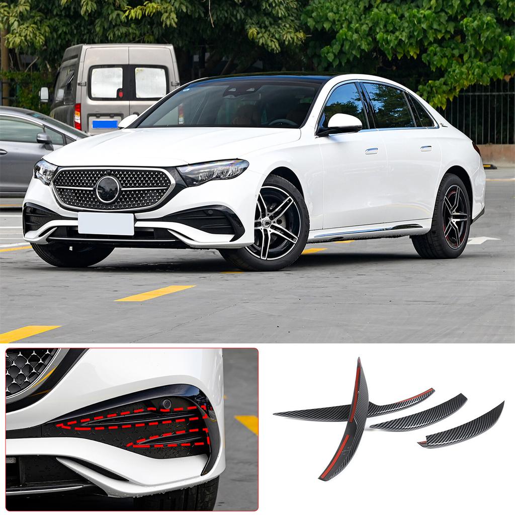 ABS Carbon Fiber Front Fog Light Trim For Mercedes Benz E Class W214 2024