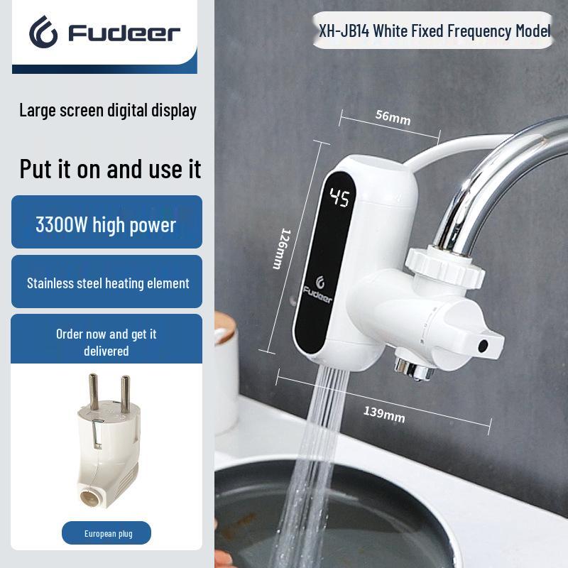 Instant Electric Hot Water Faucet for Kitchen and Bathroom EU Plug