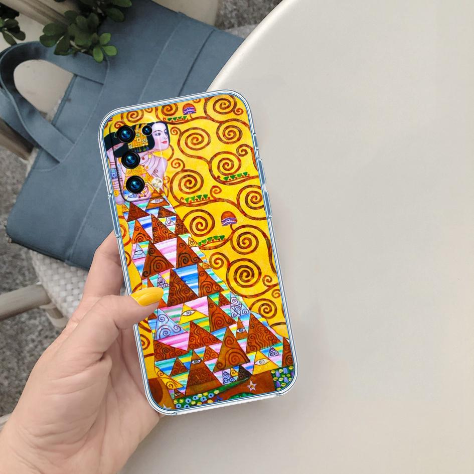 MY14 Gustav Klimt Transparent Phone Case for Motorola Moto G40 G04 G05 One Ace Action  Fusion + Plus Hyper Macro Vision Zoom