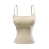 Canotta Calda in Pile da Donna Stile Spicy Girl: Top aderente, elasticizzato, senza maniche con coppe al seno per Autunno/Inverno
