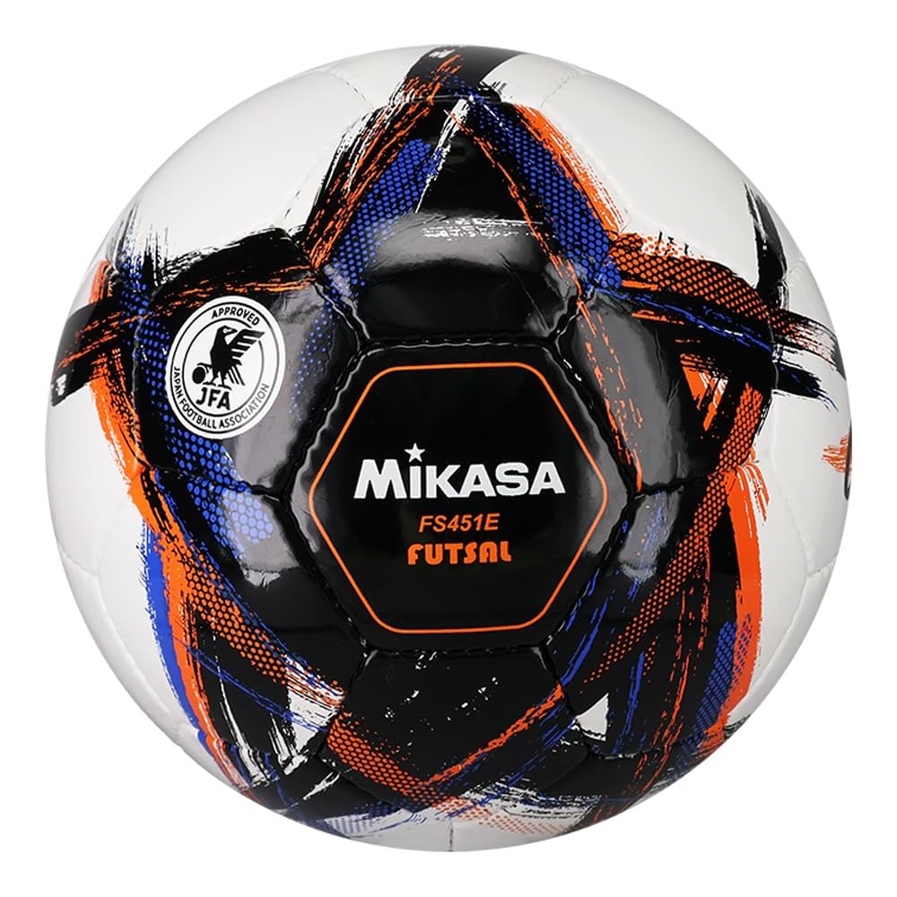 Mikasa OrgestA FS451E-BK Futsal Ball Size 4 Hand-Stitched Black 0.610-0.710kgf/cm² Recommended Pressure