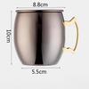 530ml Moscow Mule Mugs Hammered Copper Stainless Steel Cocktail Cup Beer Glasses Beer Mug Drinking Mug for Water Cold Drinks
