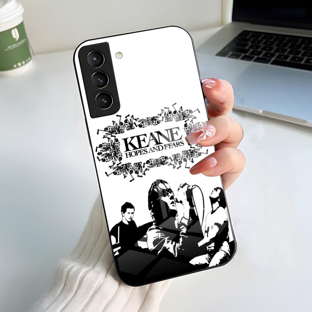 

Чехол для телефона Music K-KEANE для Samsung S26 S25 S24 FE S23 S22 S21 Plus S20 Ultra Note20Ultra Черная стеклянная крышка Galaxy S23