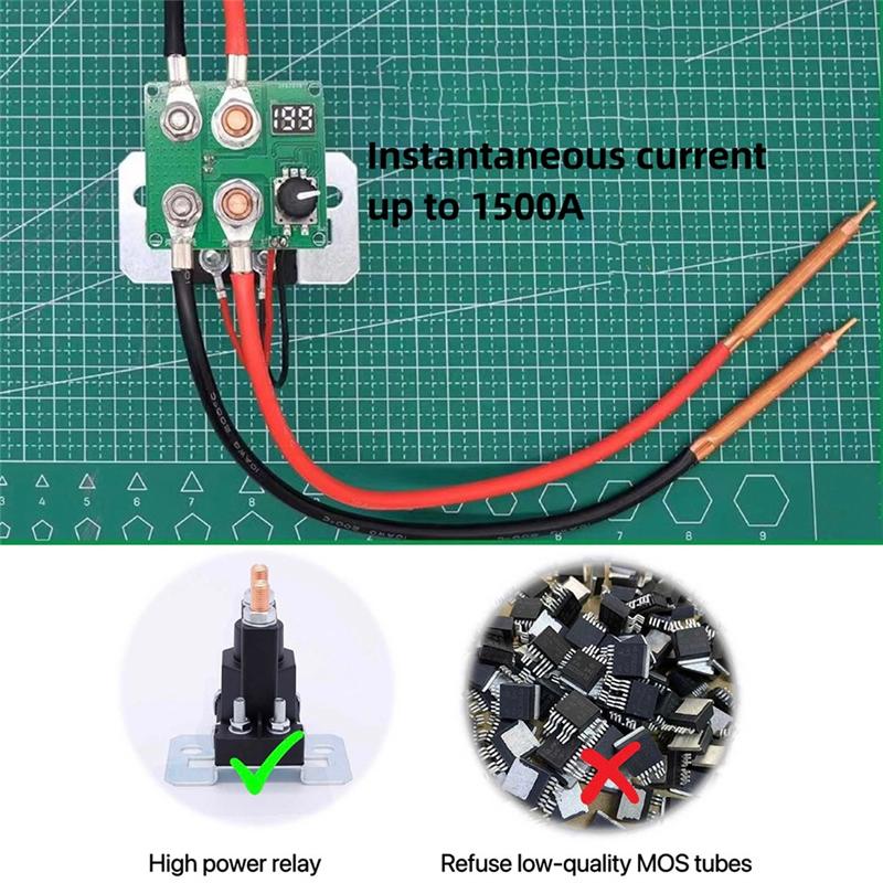 199 Gear 12V Relay Spot Welder Kit Adjustable Mini Spot Welding Machine Welder Tools 0.15Mm For DIY 18650 Battery Pack-B61B