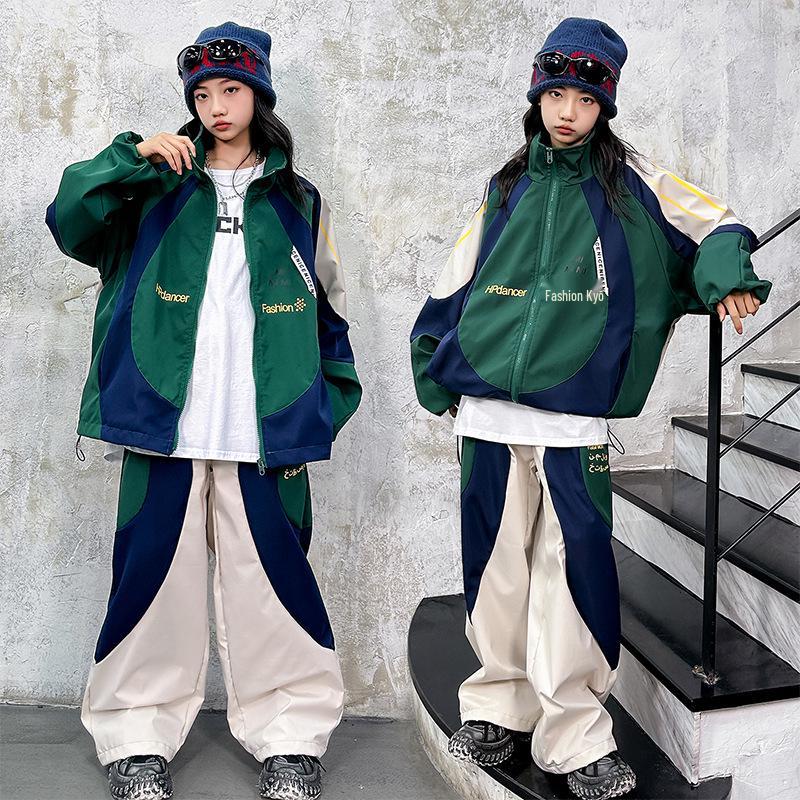 Kids' Trendy Hip Hop Street Dance Performance Costume Set