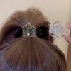 High-grade Crown Black High Ponytail Small Clip Headdress Female Summer Hairpin Back Head Anti-collapse Fixed Artifact Hairpin