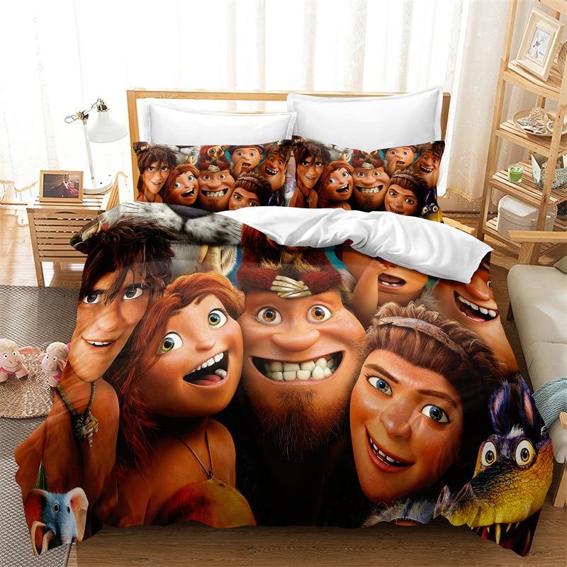 The Croods Cartoon Bedding Sets Exquisite Bed Supplies Set Duvet Cover Bed Comforter Set Bedding Set Luxury Birthday Gift