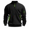 Stand-up Collar Spring and Autumn Men's Sweatshirt Zipper Multi-pocket Semi-zipper Pullover Sports and Casual Top