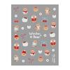 Redanco 5D Cartoon Nail Stickers: Cute Cake & Little Bear 3D Design (He1645)