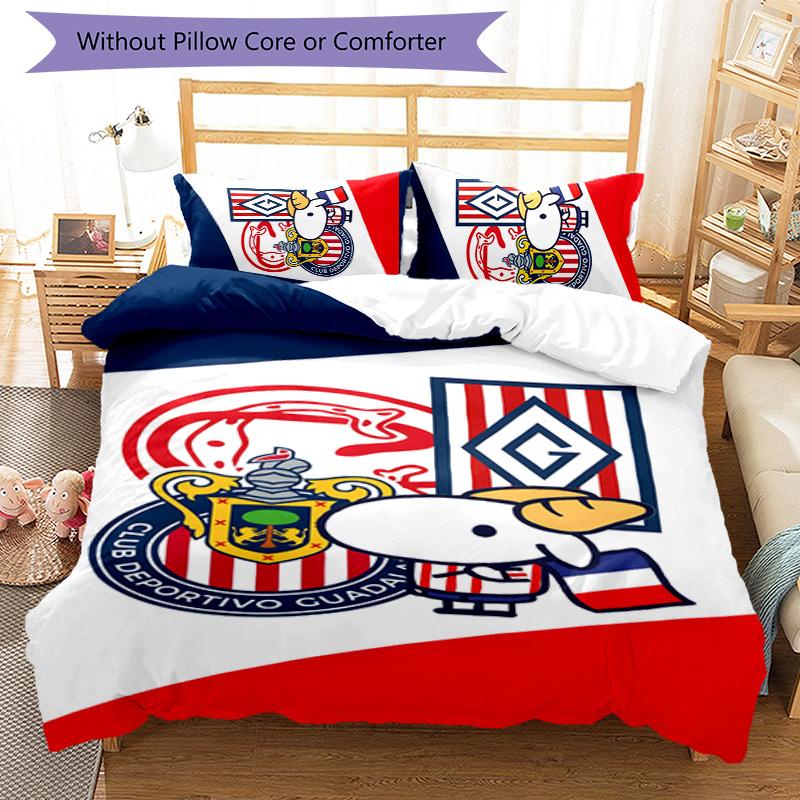 USA FC 3pcs Bedding Set Duvet Cover Closure Includes 1 Duvet Cover & 2 Pillowcases for All Seasons Bedroom Home Dorm Decor