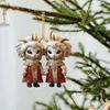 Delightful Cartoon Sheep Crab Car Ornament Whimsical Acrylic Holiday Decor Piece